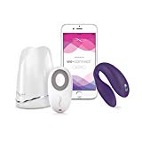 WE-VIBE Sync Paar-Vibrator mit voller Kontrolle über App oder Fernbedienung mit exklusivem Gleitgel, Dual Motor für Klitoris und G-Punkt 100% Wasserdicht, Purple