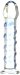 Icicles No.5 Texturen Glas Dildo mit Blau Spirale