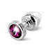 Aluminium Analplug Anni mit Swarovski Kristall mit 25mm Durchmesser (Silber)